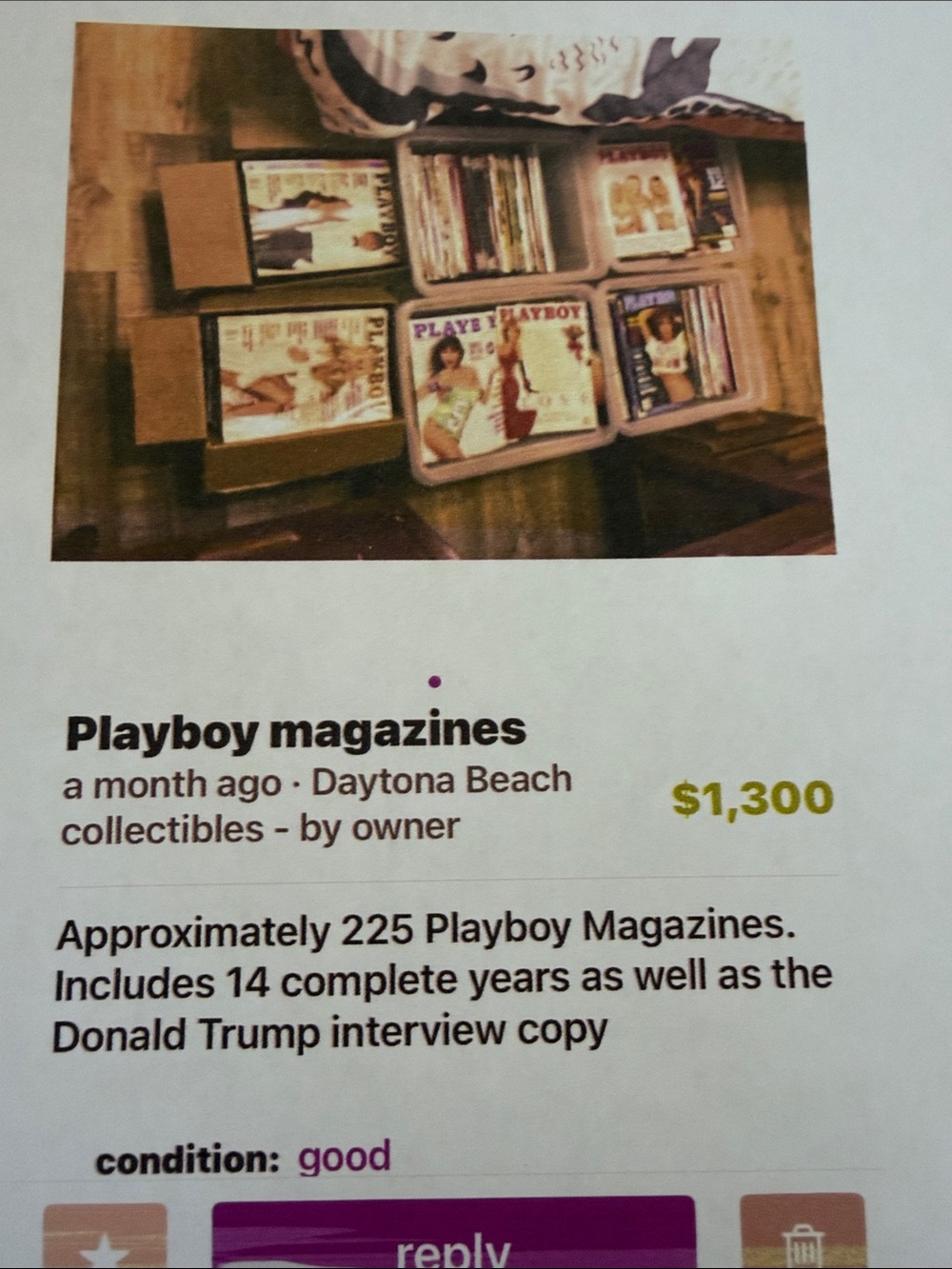 PLAYBOY Magazines Collection 
225 magazines
14 complete years!